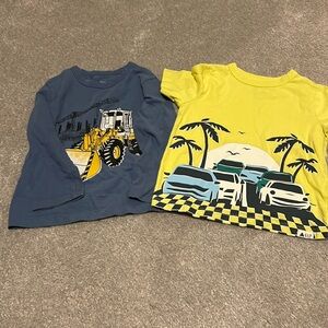 Gap 3T long sleeve construction vehicle shirt and vehicle t shirt